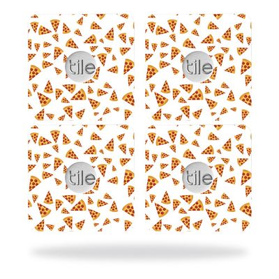 MightySkins Skin Compatible with Tile Slim Key Finder (4 Pack) wrap Cover Sticker Skins Body by Pizza