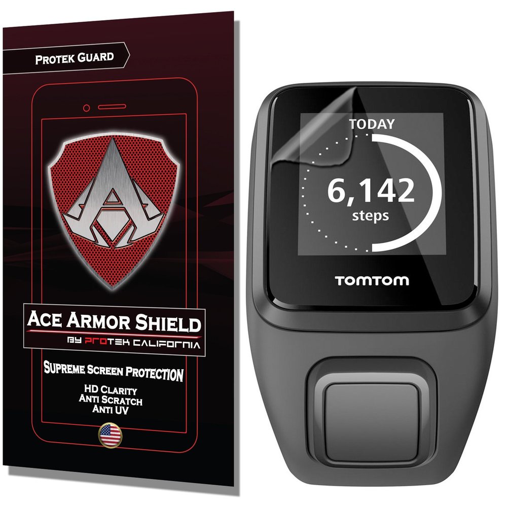 Ace Armor Shield Protek Guard Screen Protector for The Tomtom Spark 3 with Free Lifetime Replacement Warranty