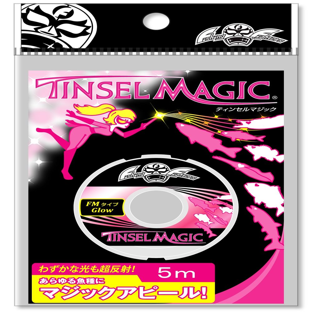 Fishing Fighters FF-TMS-FM09 FM09 Tinsel Magic FM Type, 16.4 ft (5 m) Spool, Silver