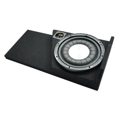 American Sound Connection HA-F124 Compatible with GMC Sierra Double Cab 2014-2018 Flatline Series 12" 800W 4-Ohm Subwoofe and GM1X12-DCAB14UP Enclosure