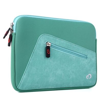 Kroo 9" Neoprene Tablet Sleeve with Front Zipper Pocket for Tablet and E-Readers, Green (ND09VXG1)