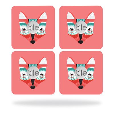 MightySkins Skin Compatible with Tile Slim Key Finder (4 Pack) wrap Cover Sticker Skins Aztec Fox