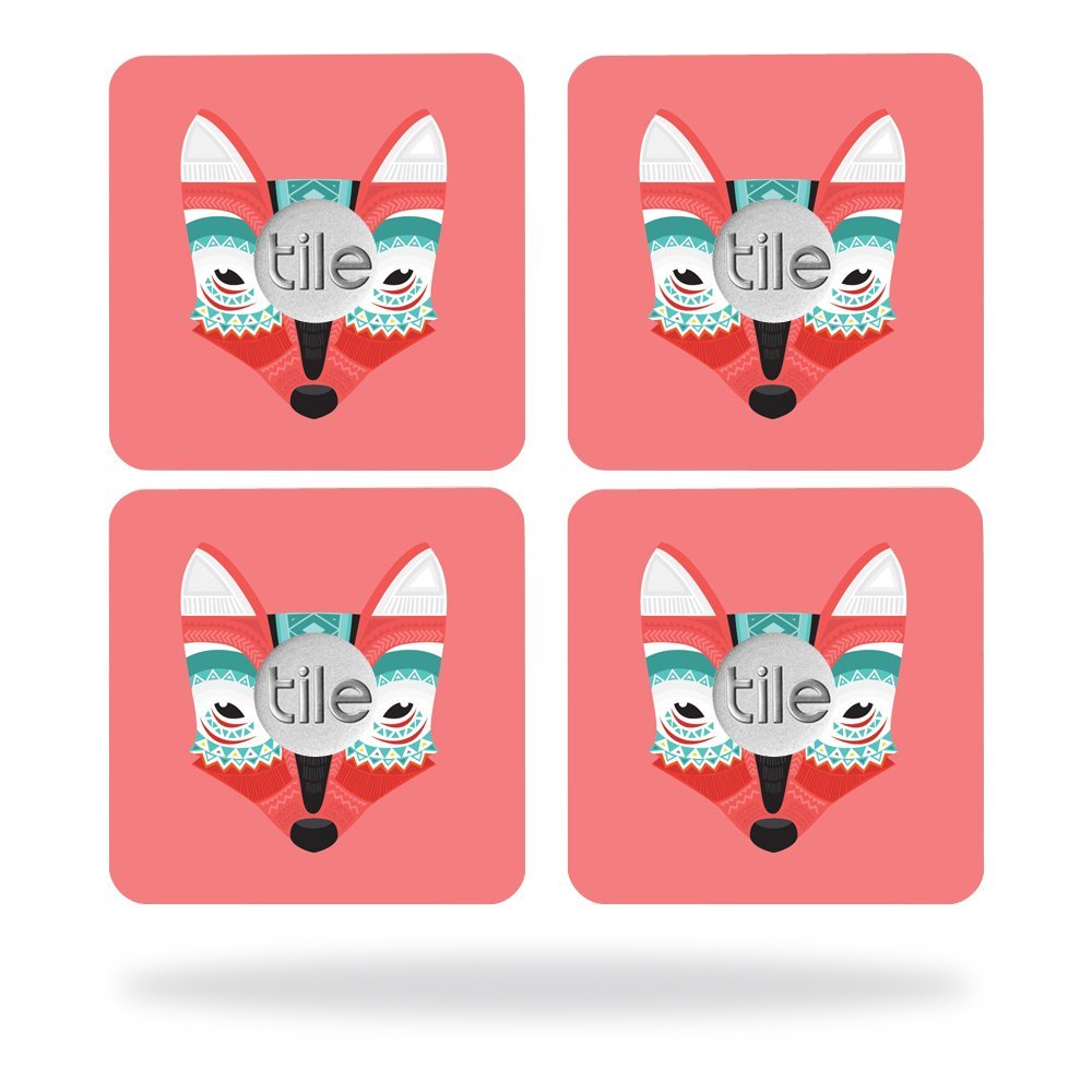 MightySkins Skin Compatible with Tile Slim Key Finder (4 Pack) wrap Cover Sticker Skins Aztec Fox