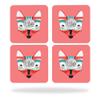 MightySkins Skin Compatible with Tile Slim Key Finder (4 Pack) wrap Cover Sticker Skins Aztec Fox view 1