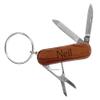 Dimension 9 Personalized Laser Engraved Key Ring Pocket Tool with 3 Functions, Neil, Rosewood view 1