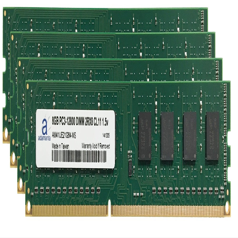 Adamanta 32GB (4x8GB) Memory Upgrade for ASUS P8Z77-V LE Plus DDR3 1600 PC3-12800 DIMM 2Rx8 CL11 1.5v RAM