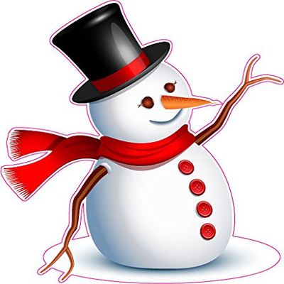Christmas and Holiday Wall Decor Snowman v3 Small 12" x 8" Decal from The United States