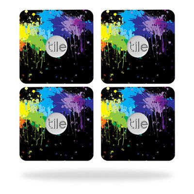 MightySkins Skin Compatible with Tile Slim Key Finder (4 Pack) wrap Cover Sticker Skins Splatter