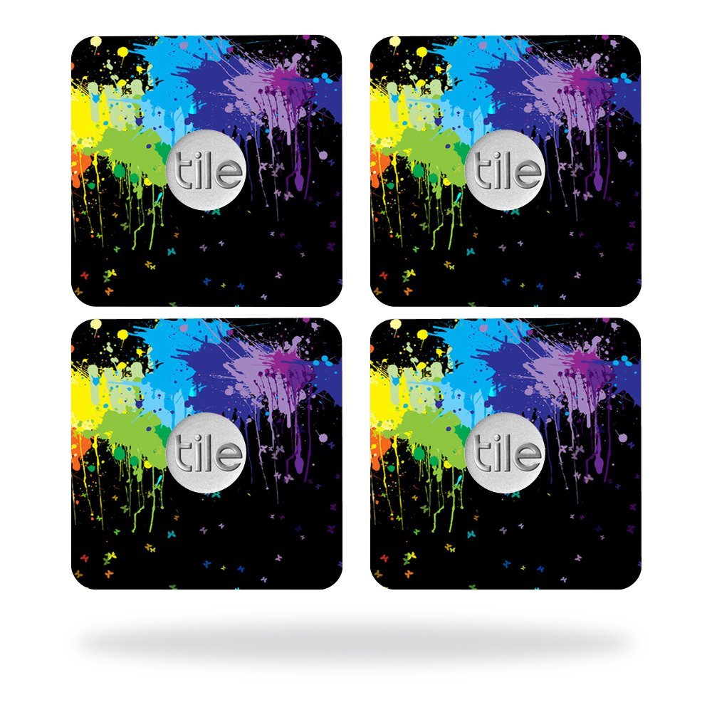 MightySkins Skin Compatible with Tile Slim Key Finder (4 Pack) wrap Cover Sticker Skins Splatter