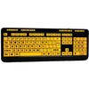 Adesso AKB132UY Luminous Wired Keyboard, Yellow/Black (AKB-132UY) view 1