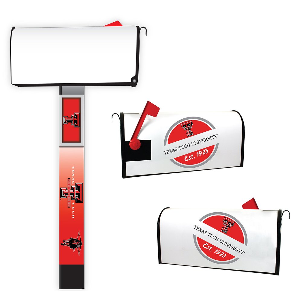 Texas Tech Red Raiders Magnetic Mailbox Cover 2-Pack Mailbox Post Cover Officially Licensed Collegiate Product