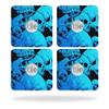 MightySkins Skin Compatible with Tile Slim Key Finder (4 Pack) wrap Cover Sticker Skins Blue Skulls view 1
