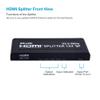 Expert Connect 1x4 HDMI Splitter | 4 Port | 1 in - 4 Out | Ultra HD 4K/2K @ 60Hz (60 fps), HDR | HDMI 2.0, HDCP 2.2 | Full HD/3D | 1080P | DTS | Digital Sound | Direct TV | 18 Gbps view 3