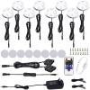AIBOO Kitchen Under Cabinet Lighting LED 12Vdc 8 Pack Black Cord Aluminum Puck Lights for Counter Closet Furniture Shelf Lighting Dimmable with RF Wireless Remote Control(6000K Daylight White) view 1