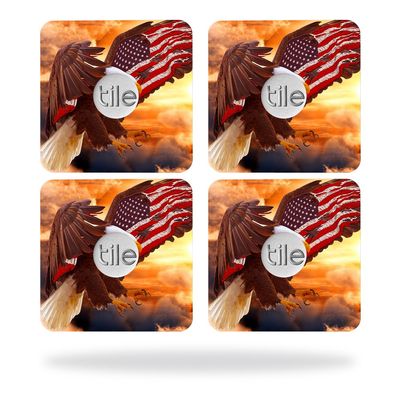 MightySkins Skin Compatible with Tile Slim Key Finder (4 Pack) wrap Cover Sticker Skins Bald Eagle