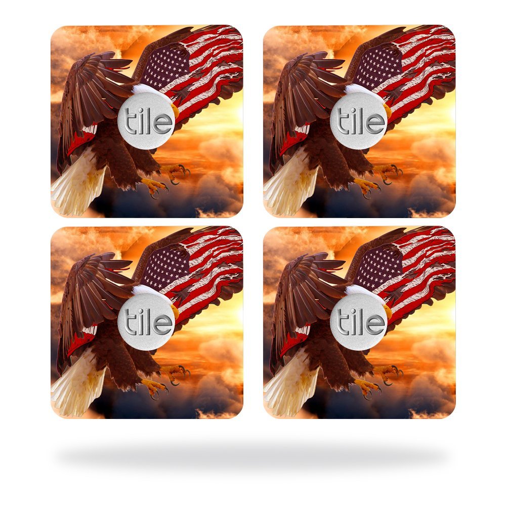 MightySkins Skin Compatible with Tile Slim Key Finder (4 Pack) wrap Cover Sticker Skins Bald Eagle
