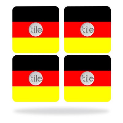 MightySkins Skin Compatible with Tile Slim Key Finder (4 Pack) wrap Cover Sticker Skins German Flag