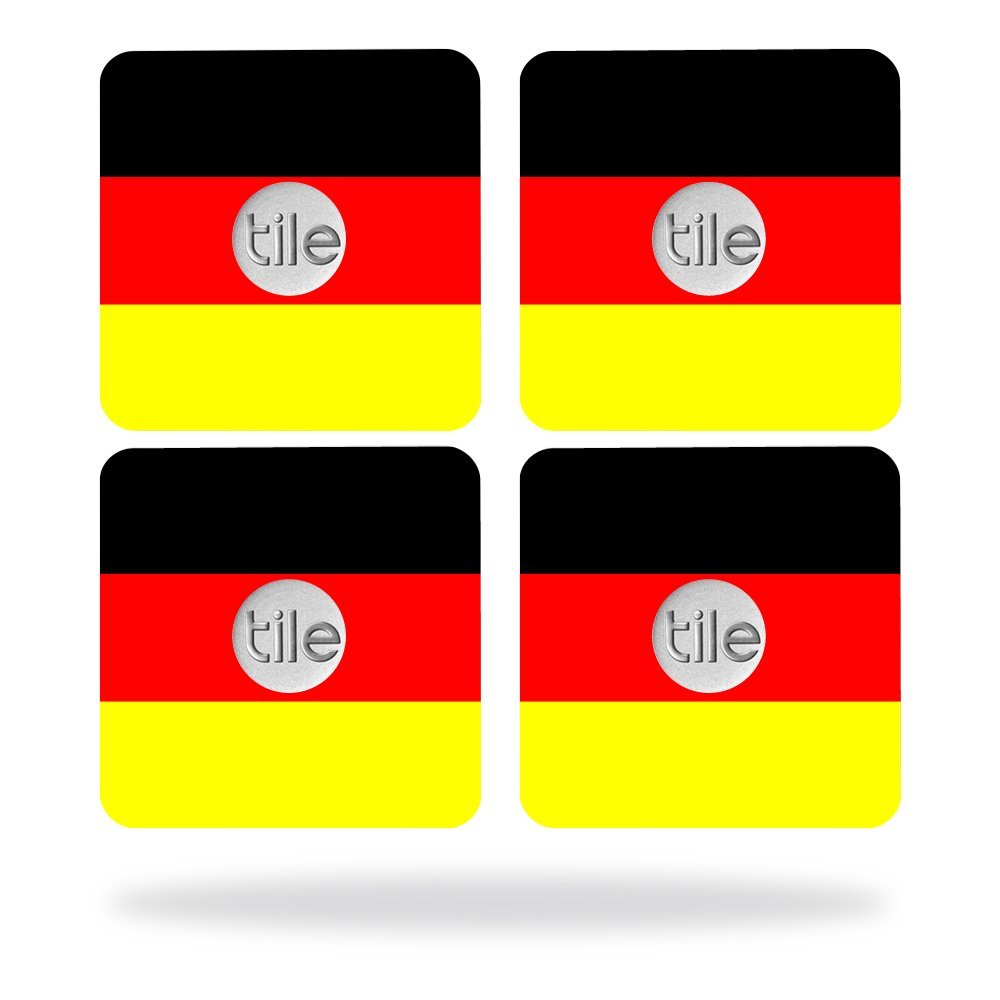 MightySkins Skin Compatible with Tile Slim Key Finder (4 Pack) wrap Cover Sticker Skins German Flag