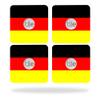 MightySkins Skin Compatible with Tile Slim Key Finder (4 Pack) wrap Cover Sticker Skins German Flag view 1