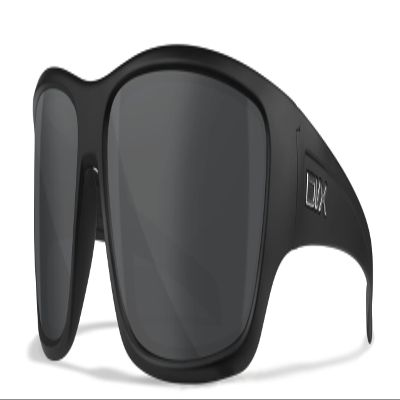 DVX RAGE Sunglasses Smoke Grey Lenses with Matte Black Frame (Meets ANSI Z87.1 & OSHA Safety Standards)