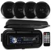 Pyle Wireless Bluetooth Marine Audio Stereo - Kit w/ Single DIN Universal Size Radio Receiver, Hands-Free Calling, 6.5" Waterproof Speakers, CD Player, MP3/USB/SD Readers & AM/FM Radio view 1
