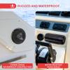 Pyle Wireless Bluetooth Marine Audio Stereo - Kit w/ Single DIN Universal Size Radio Receiver, Hands-Free Calling, 6.5" Waterproof Speakers, CD Player, MP3/USB/SD Readers & AM/FM Radio view 4