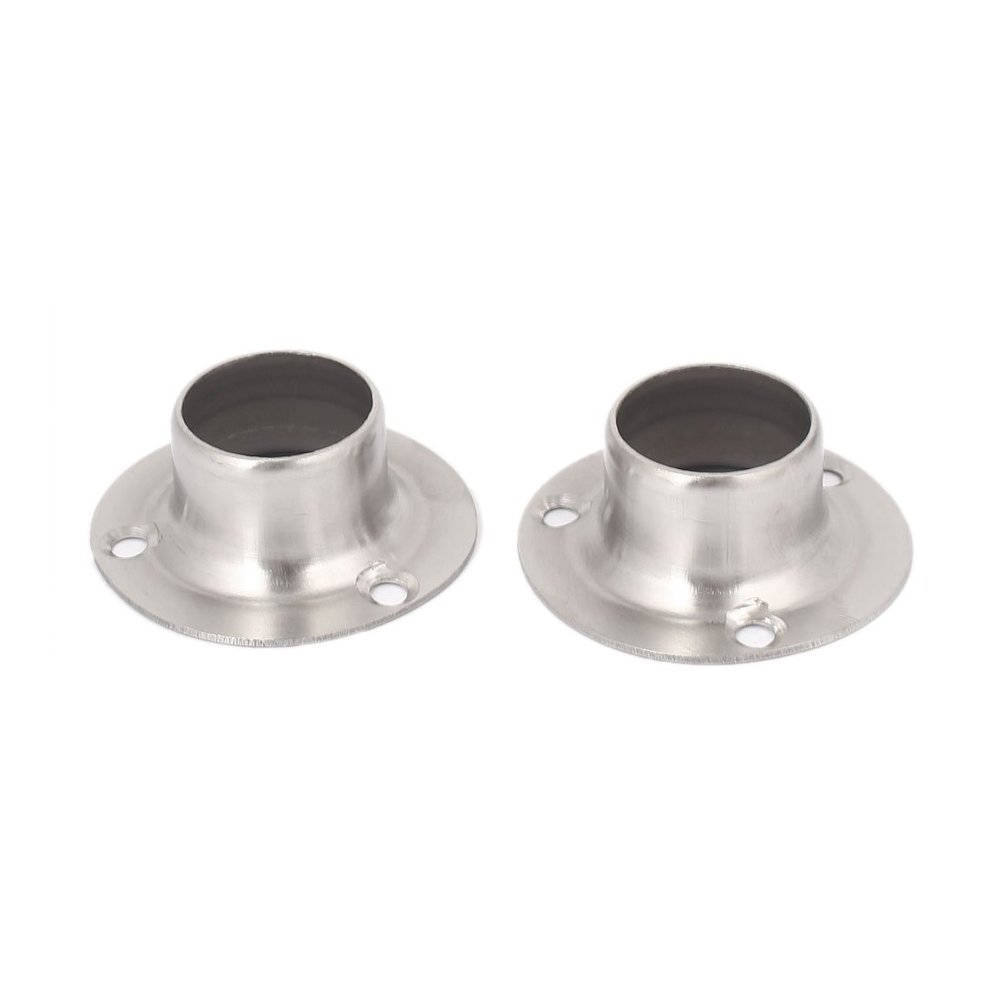 uxcell 22mm Dia Pipe Flange Socket Rail Rod Support Holder Bracket 2PCS for Wardrobe