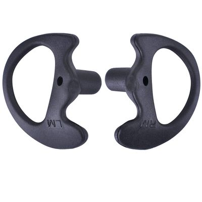 KEYBLU Universal Replacement Soft Silicone Open Ear Insert Earmould for Two Way Radio Earmold Coil Tube Audio Kits UV-5R UV-B6 BF-888S UV-B5 (Black, 5 Pair Small)