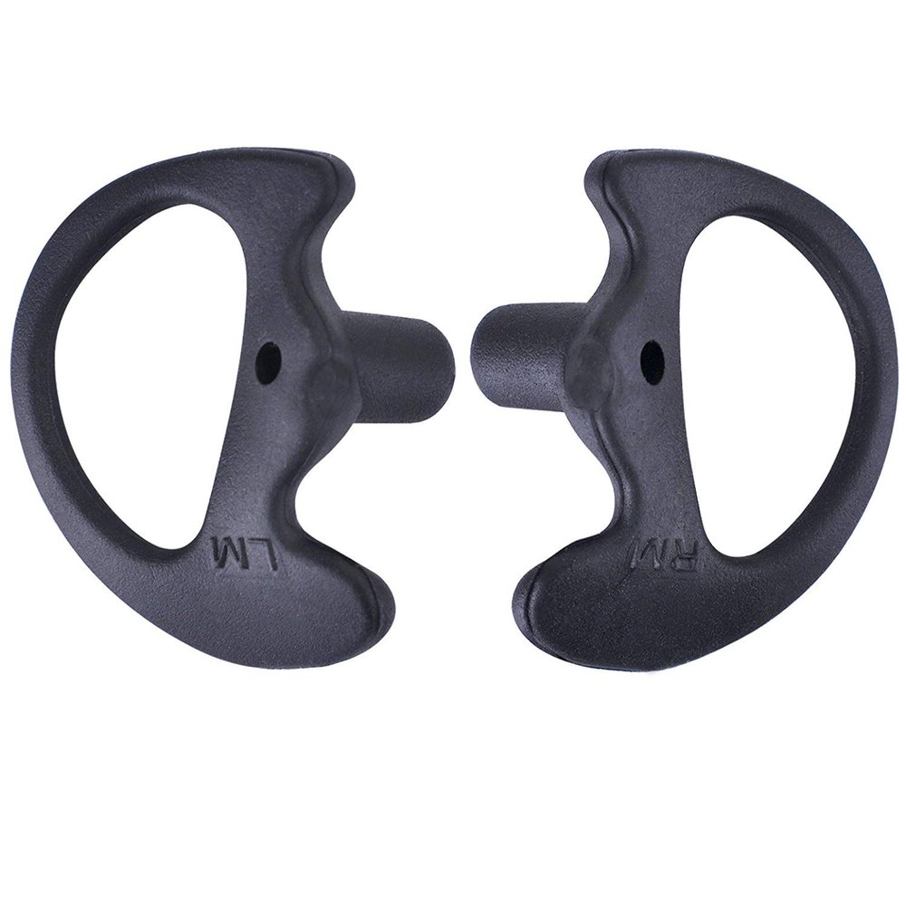 KEYBLU Universal Replacement Soft Silicone Open Ear Insert Earmould for Two Way Radio Earmold Coil Tube Audio Kits UV-5R UV-B6 BF-888S UV-B5 (Black, 5 Pair Small)