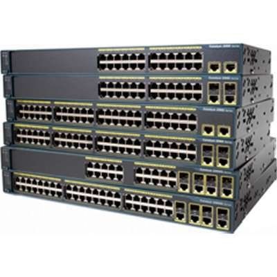 Cisco WS-C2960+24TC-L Catalyst 2960 Plus 24 Port LAN Switch, 24x10/100/1000, 2x1000, Layer 2, Managed, Plastic Case, IOS