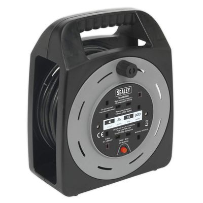 Sealey BCR25CB Cable Reel Box Type 25m 4 x 230V 1.25mm Thermal Trip