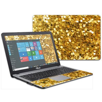 MightySkins Skin Compatible with Asus VivoBook X540SA X540LA 15.6" wrap Cover Sticker Skins Gold Chips