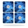 MightySkins Skin Compatible with Tile Slim Key Finder (4 Pack) wrap Cover Sticker Skins Blue Mystic Flames