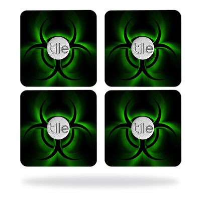 MightySkins Skin Compatible with Tile Slim Key Finder (4 Pack) wrap Cover Sticker Skins Bio Glow