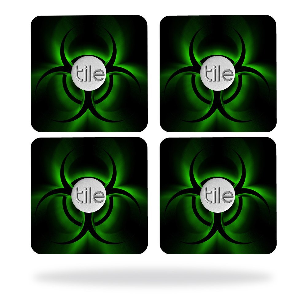 MightySkins Skin Compatible with Tile Slim Key Finder (4 Pack) wrap Cover Sticker Skins Bio Glow