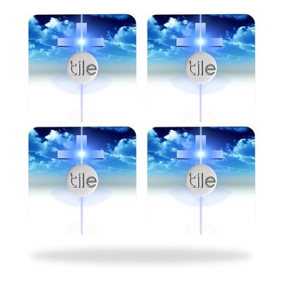 MightySkins Skin Compatible with Tile Slim Key Finder (4 Pack) wrap Cover Sticker Skins Cross