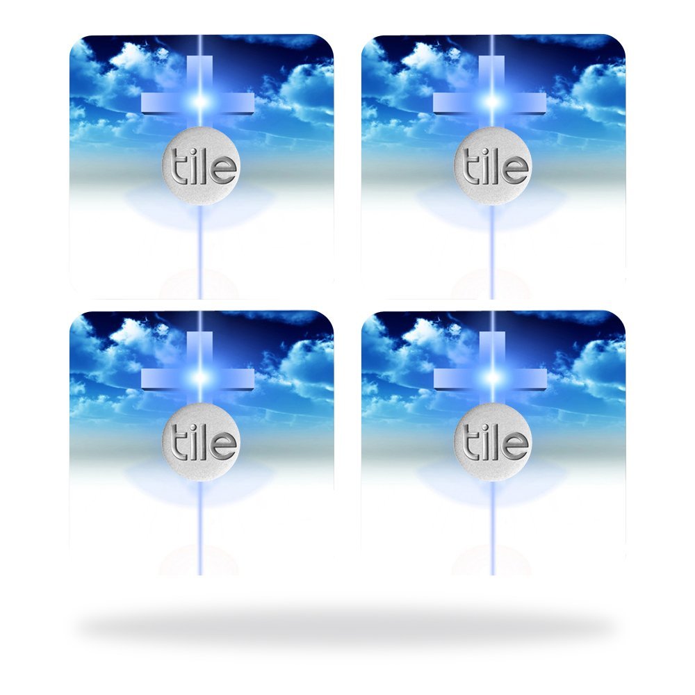 MightySkins Skin Compatible with Tile Slim Key Finder (4 Pack) wrap Cover Sticker Skins Cross