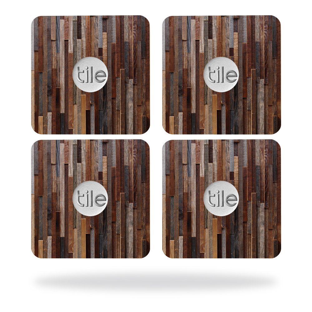 MightySkins Skin Compatible with Tile Slim Key Finder (4 Pack) wrap Cover Sticker Skins Woody
