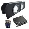 American Sound Connection Compatible with 2015-2023 Ford Mustang Coupe Audio Bundle HA-A102 Dual 10" Custom Sub Box CXA800.1 Amp view 1