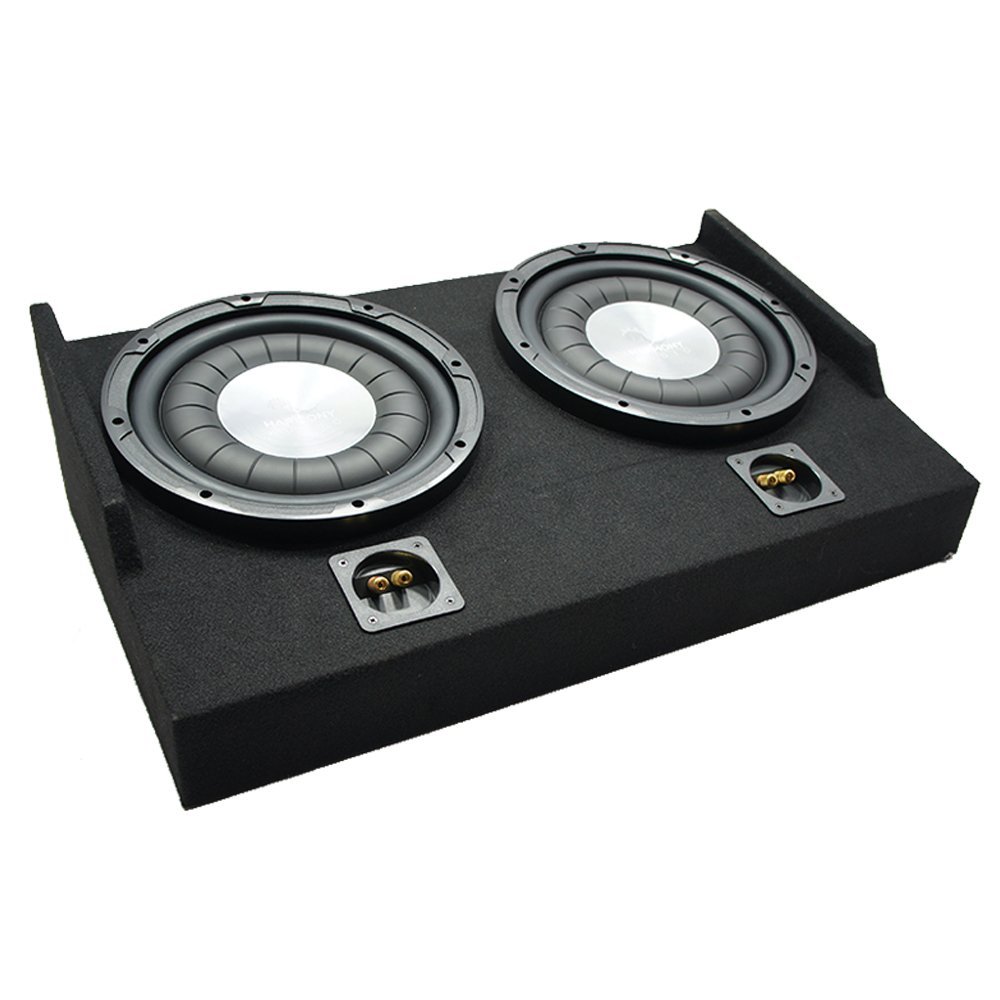 American Sound Connection Bundle HA-F124 Compatible with Ford F150 Super Cab 2015-2025 Flatline Series 12" 800W Single 4 Ohm Subwoofer and FTB2X12-15EXTCAB Sub Box Enclosure