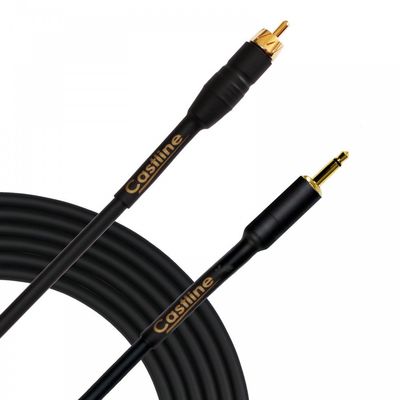 1 Ft Castline Gold RCA to 3.5 mm TS Audio Patch Cable Mogami 2549