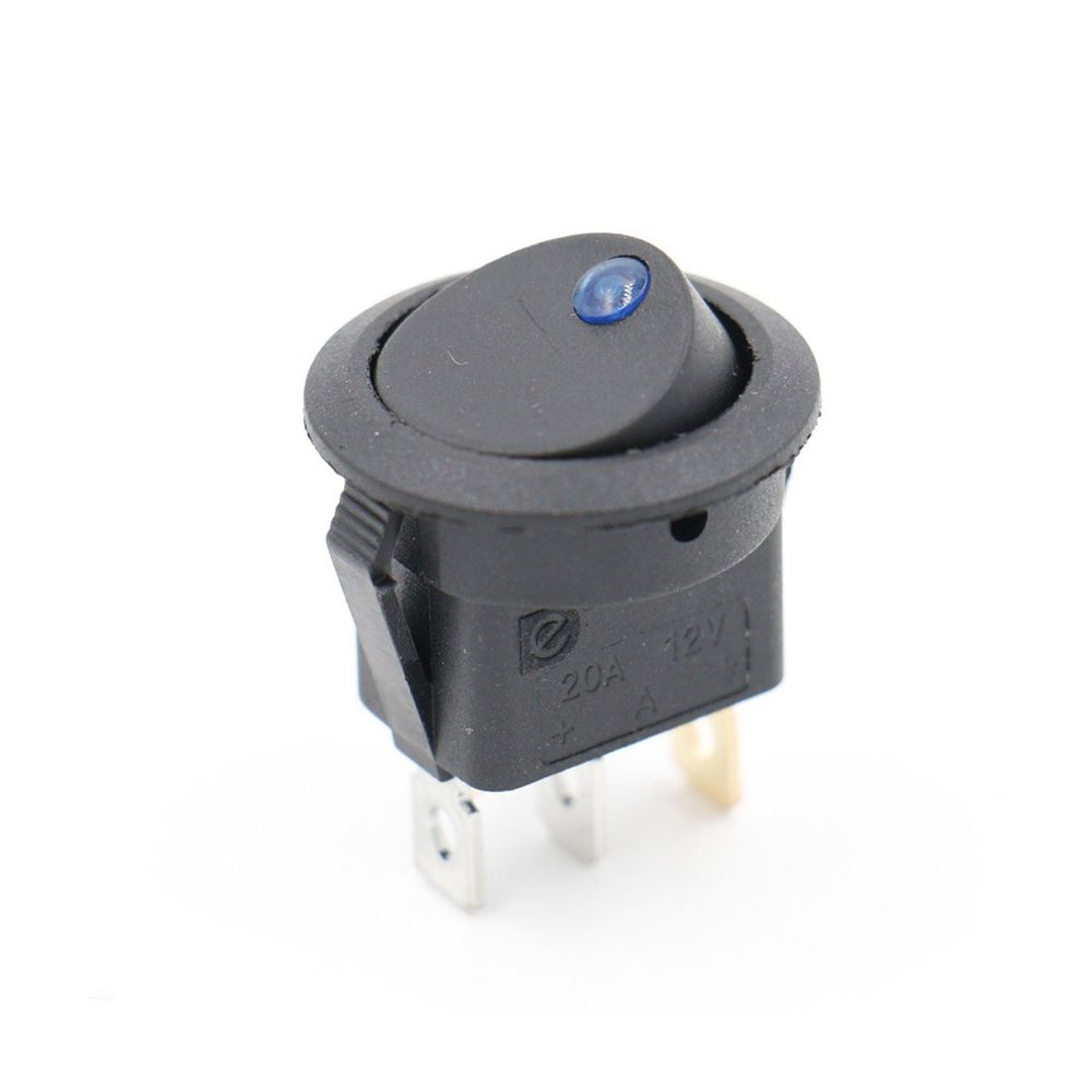 Baomain Car Truck Rocker Toggle Switch Blue Dot LED Light 12V Spst On-Off Control 10 Pack