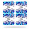 MightySkins Skin Compatible with Tile Slim Key Finder (4 Pack) wrap Cover Sticker Skins Blue Fire view 1