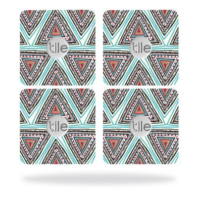 MightySkins Skin Compatible with Tile Slim Key Finder (4 Pack) wrap Cover Sticker Skins Aztec Pyramids