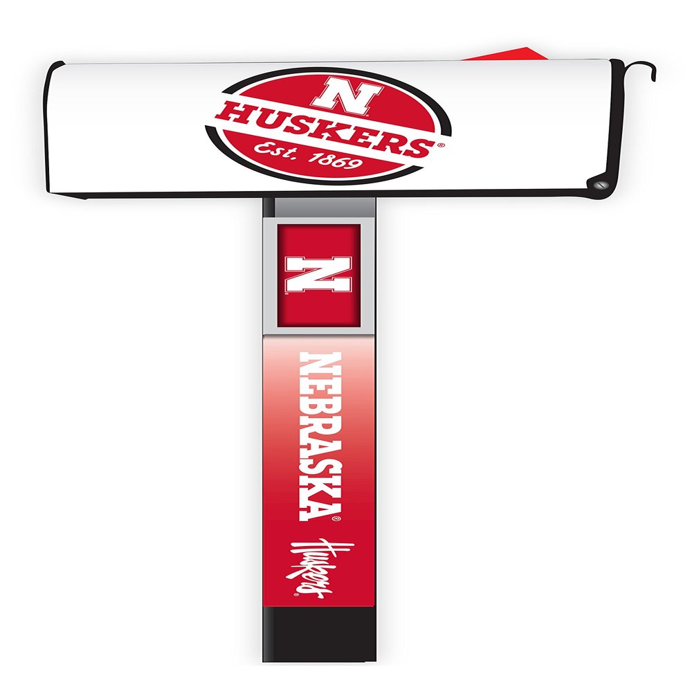 Nebraska Cornhuskers Magnetic Mailbox Cover 2-Pack Mailbox Post Cover Officially Licensed Collegiate Product