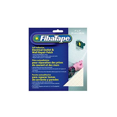 ADFORS++7+in.+L+x+7+in.+W+Fiberglass+Mesh++White++Self+Adhesive+Wall+Repair+Patch