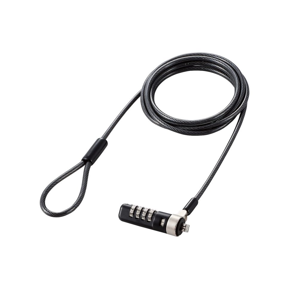 ELECOM Security Wire with 4 Digit Combination Lock ESL-38 (Japan Import)