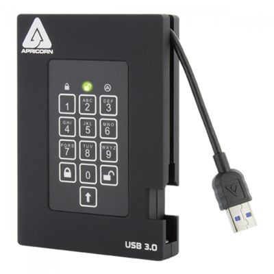 Apricorn 2TB Aegis Fortress FIPS 140-2 Level 2 Validated 256-Bit Encrypted USB 3 External SSD (A25-3PL256-S2000F)