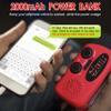 RunningSnail Emergency Hand Crank Radio With LED Flashlight For Emergency, AM/FM NOAA Portable Weather Radio With 2000mAh Power Bank Phone Charger, USB Charged & Solar Power For Camping, Emergency view 3