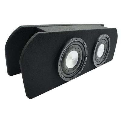 American Sound Connection 2X10FORD-15UP-MSTNG Compatible with Ford Mustang Coupe 2015-2023 Dual Sub Box Enclosure and HA-F104 Car Stereo Flatline Series 10" Sub 700W Single 4 Ohm Subwoofer